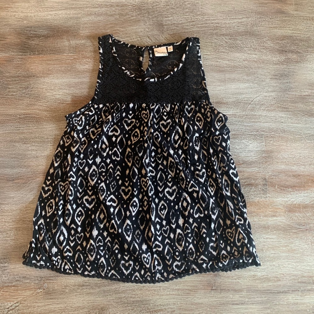Mudd black and white tank top